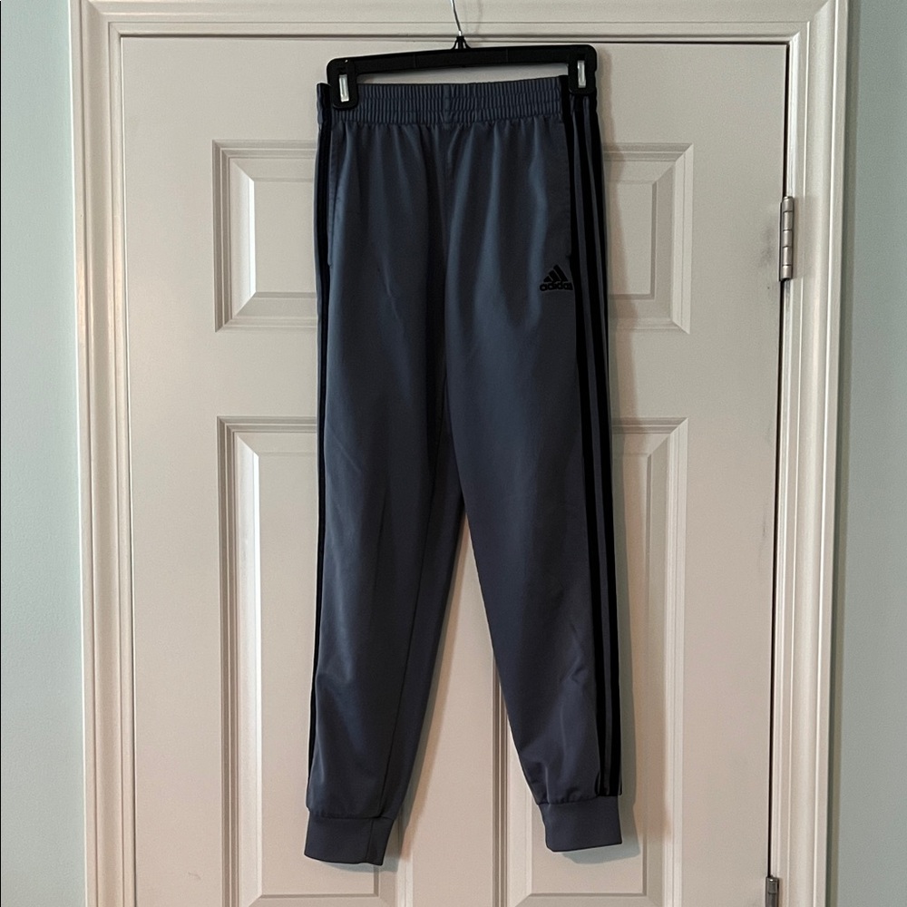 Adidas Kids Black and Gray Joggers